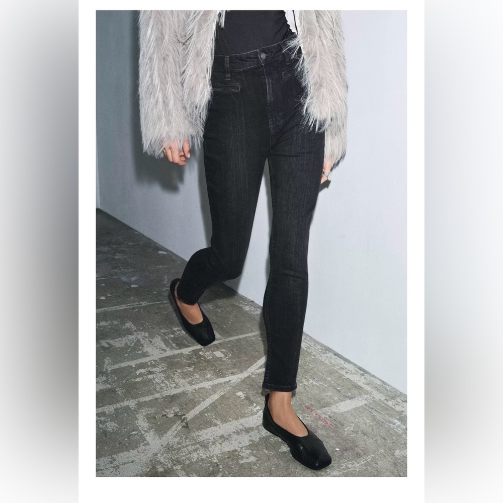 NWT ZARA ZW COLLECTION ULTRA HIGH WAIST SKINNY JEANS SIZE 4